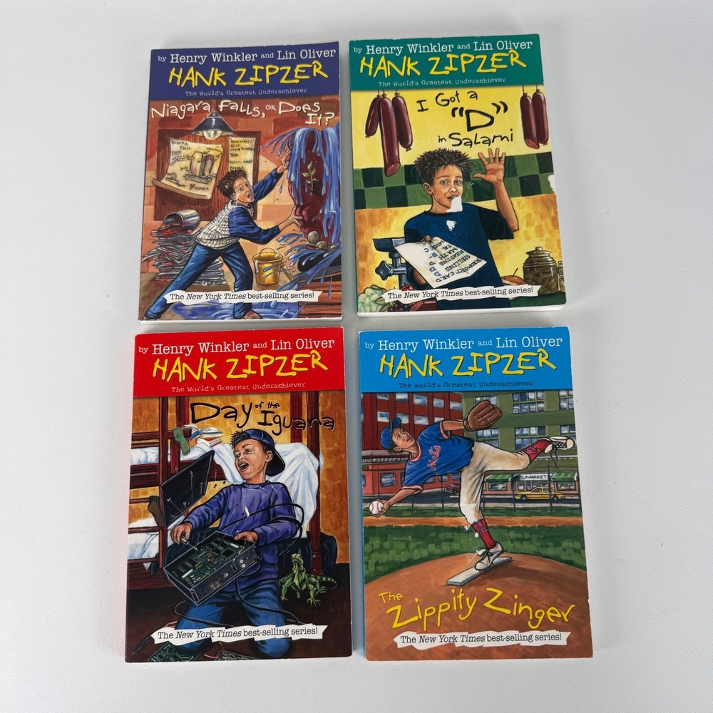 Hank Zipzer Books 1-4 Set Henry Winkler Lin Oliver Paperbacks Childrens Series